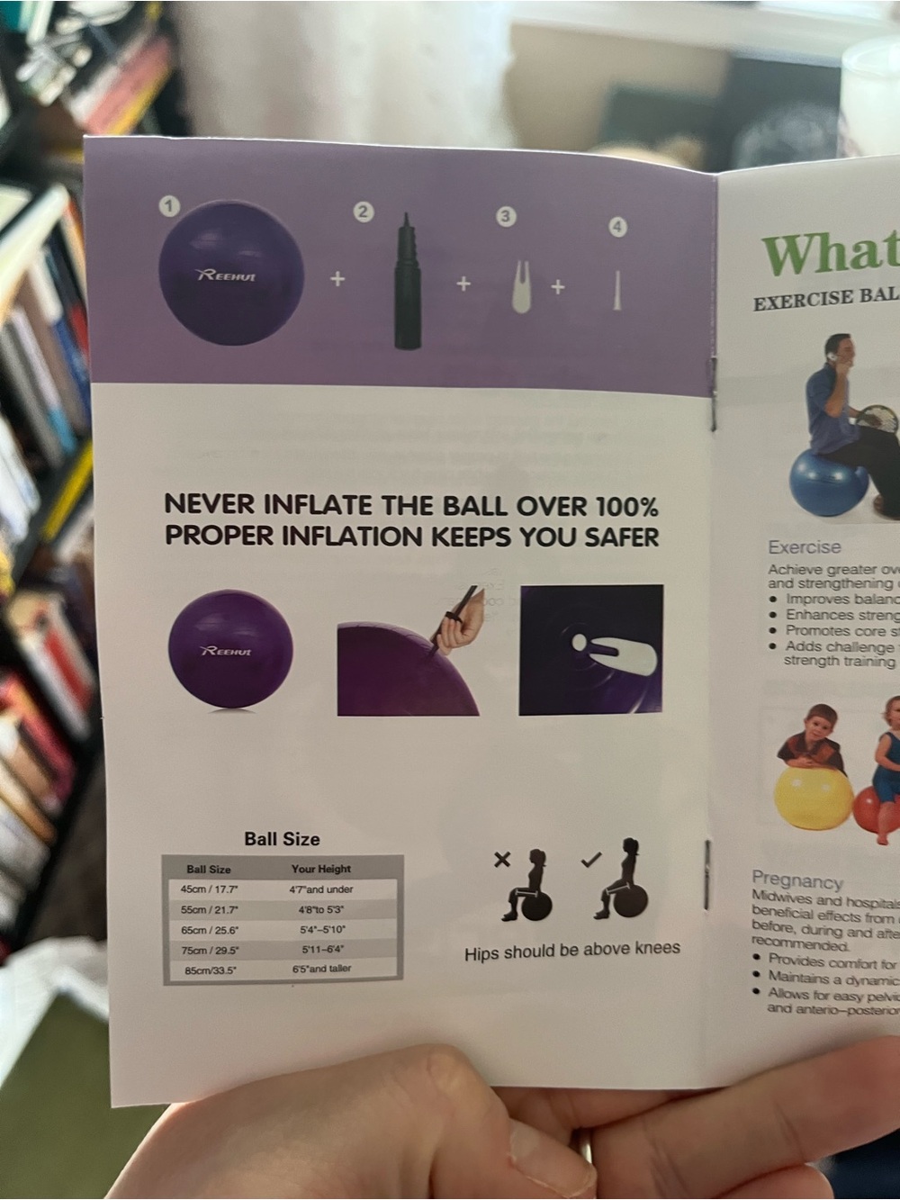 Red Exercise Stability Ball - Picture 5 of 8
